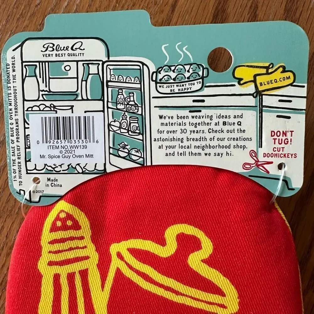 Blue Q Oven Mitt Cook Bake Mr Spice Guy
